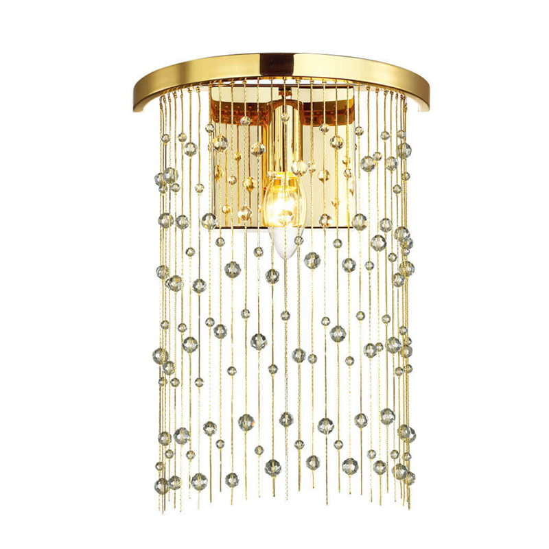 Бра Hailstorm Rain Wall lamp gold Прозрачный (Transparent) Золотой в Омске | Loft Concept 