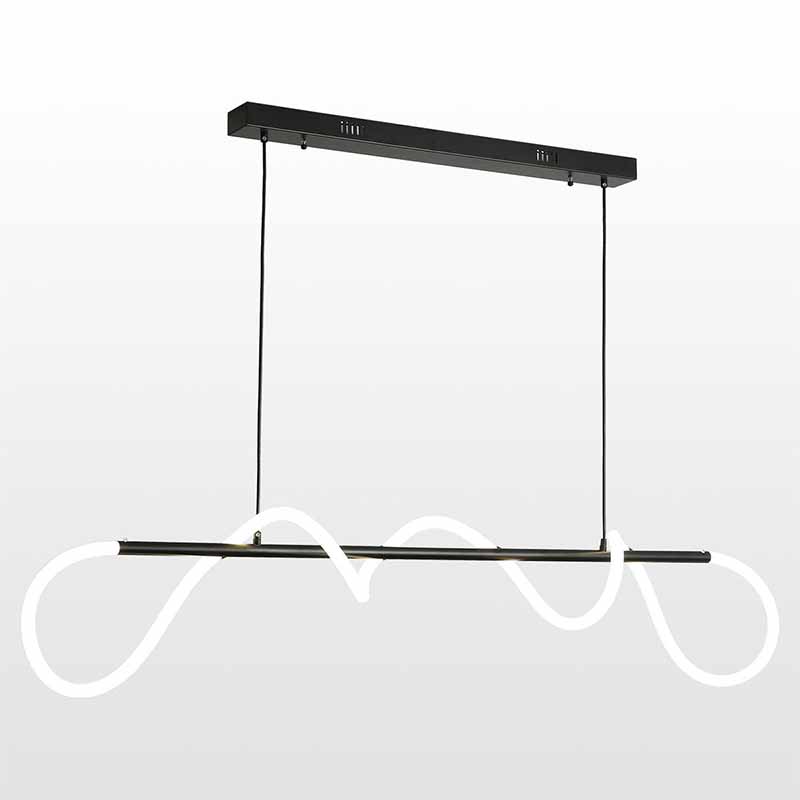 Люстра Luke Lampco Tracer Chandelier Black Line Белый Черный в Омске | Loft Concept 