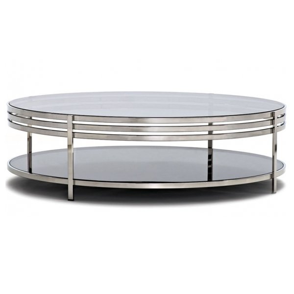 Столик Ula Round coffee table ULA002 Нержавеющая сталь в Омске | Loft Concept 