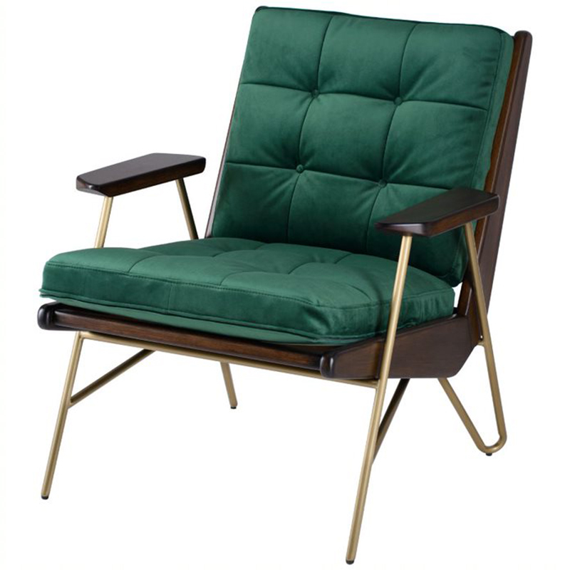 Кресло Gelver Chair green Зеленый матовое золото Коричневый в Омске | Loft Concept 