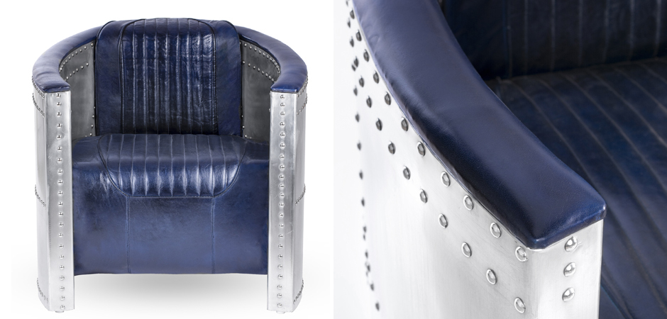 Кресло Aviator Tomcat chair Blue Кресло Aviator Tomcat chair Blue - Loft-Concept в Омске