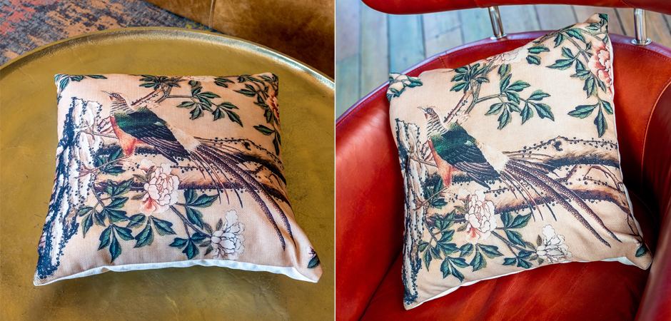 Декоративная подушка Beige and Green Chinoiserie 3 Декоративная подушка Beige and Green Chinoiserie 3 - Loft-Concept в Омске