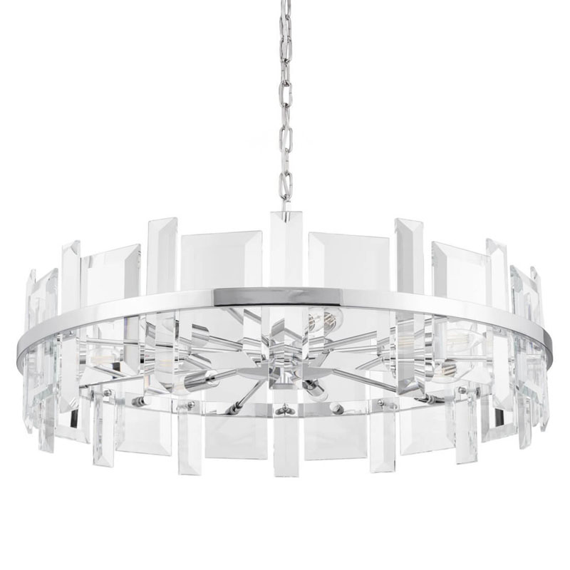 Люстра Harlow Crystal Round Chandelier chrome 7 Хром в Омске | Loft Concept 