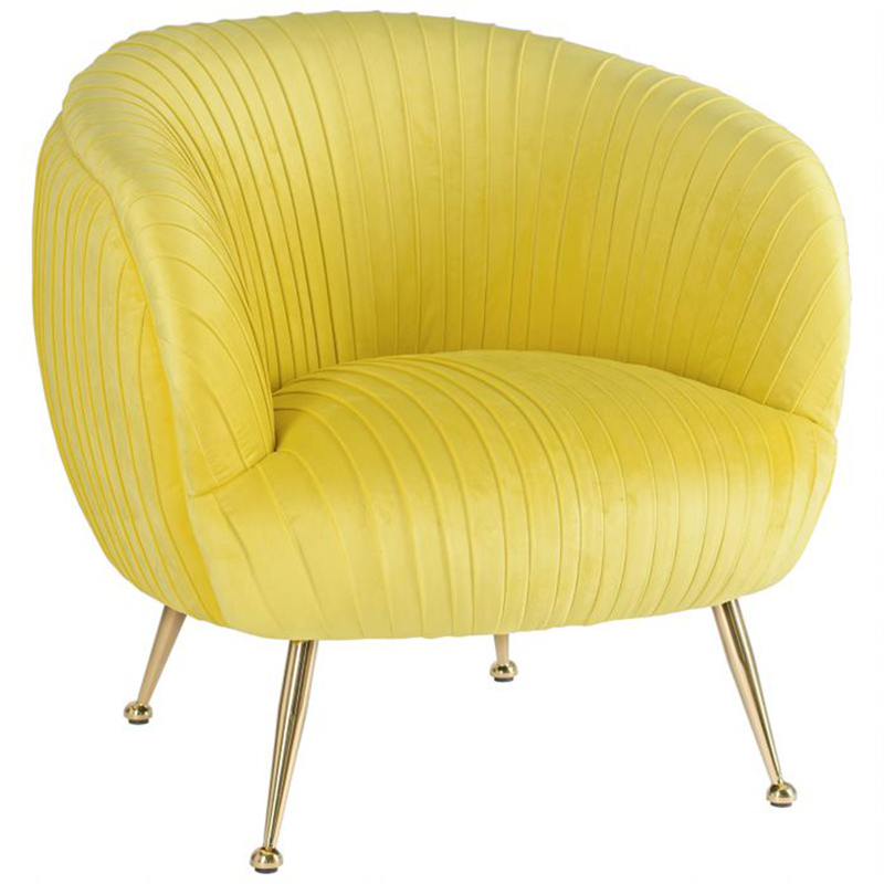 Кресло SOUFFLE CHAIR yellow Желтый матовое золото в Омске | Loft Concept 