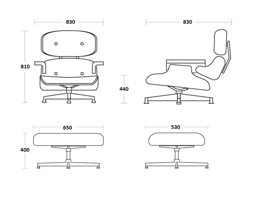 Кресло Eames Lounge Chair & Ottoman в Омске