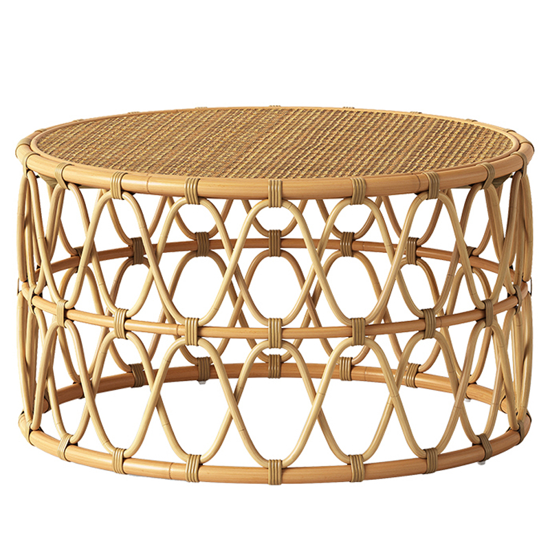 Кофейный стол Lotta Wicker Coffee Table Древесина в Омске | Loft Concept 