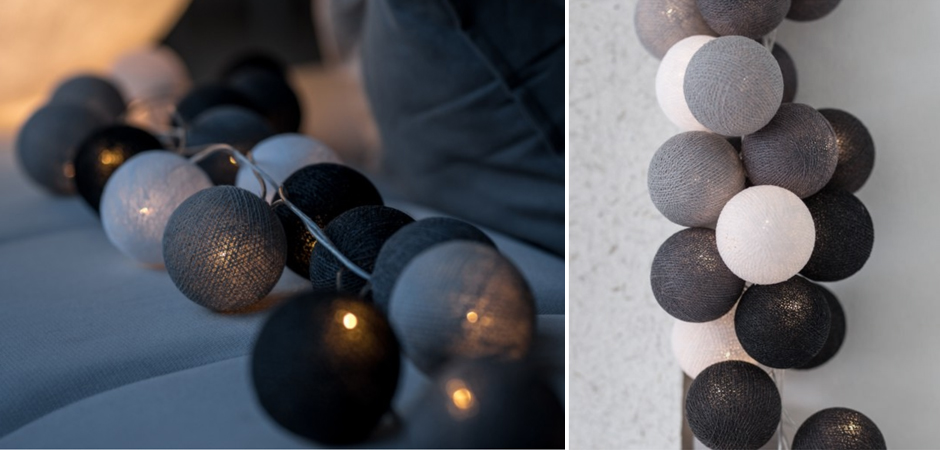 Гирлянда хлопковые фонарики Сotton Ball Antra - Loft-Concept в Омске