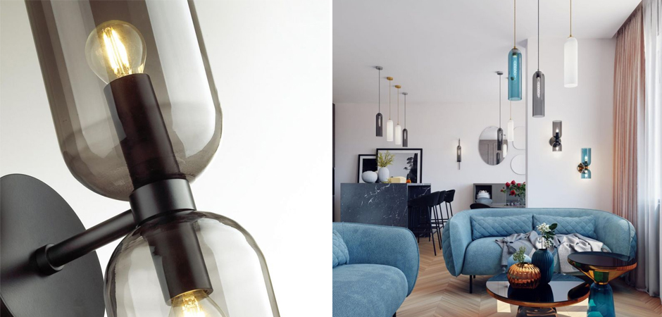 Бра Articolo Double Cup Черное Бра Articolo Double Cup Черное - Loft-Concept в Омске