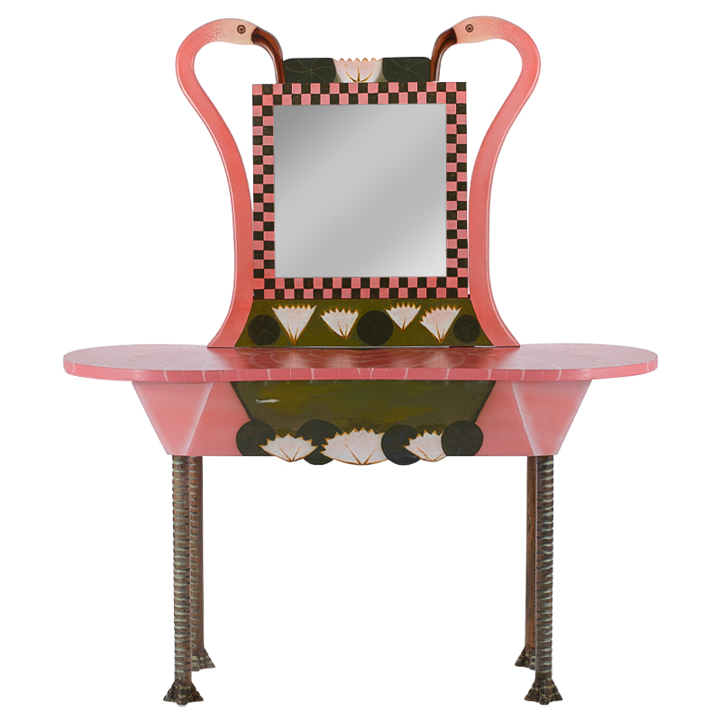 Трельяж Flamingos and Lotus Dressing Table Розовый Латунь в Омске | Loft Concept 