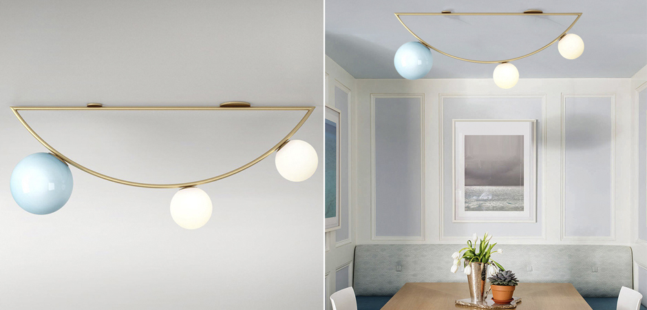 Потолочный светильник Atelier Areti Girlande Ceiling Crescent Blue Потолочный светильник Atelier Areti Girlande Ceiling Crescent Blue - Loft-Concept в Омске