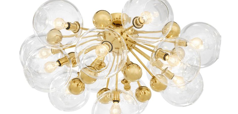 Потолочный светильник Eichholtz Ceiling Lamp Soleil Gold Потолочный светильник Eichholtz Ceiling Lamp Soleil Gold - Loft-Concept в Омске
