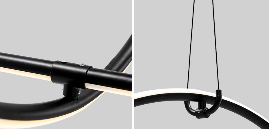 Подвесной светильник Black LED Circle Lamp Подвесной светильник Black LED Circle Lamp - Loft-Concept в Омске
