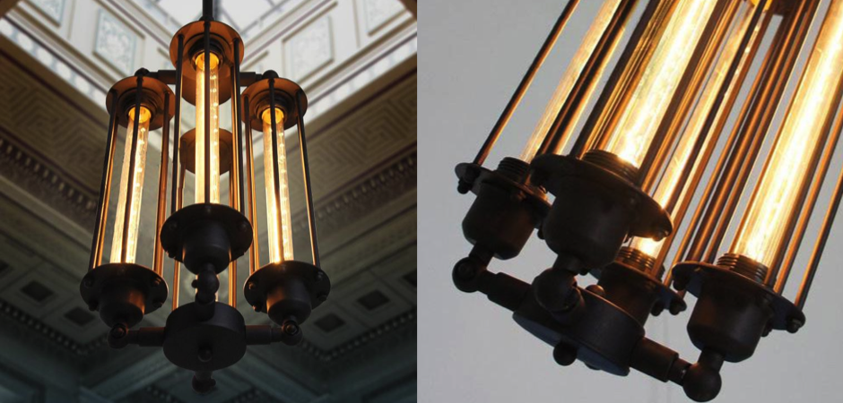 Подвесной светильник Loft Industrial Edison Cage Vertical Quatro Подвесной светильник Loft Industrial Edison Cage Vertical Quatro - Loft-Concept в Омске