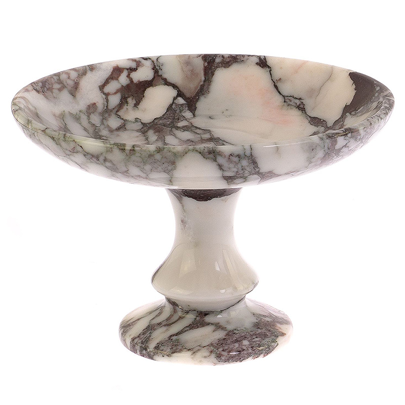 Фруктовница из натурального камня Мрамор Саянский Natural Stone Fruit Bowls Бежевый Коричневый в Омске | Loft Concept 