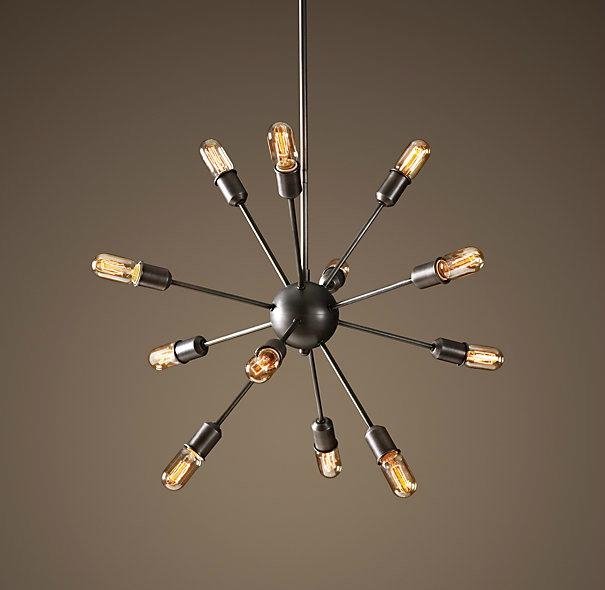 Люстра Loft Industrial Sputnik Chandelier 70 12 Черный в Омске | Loft Concept 