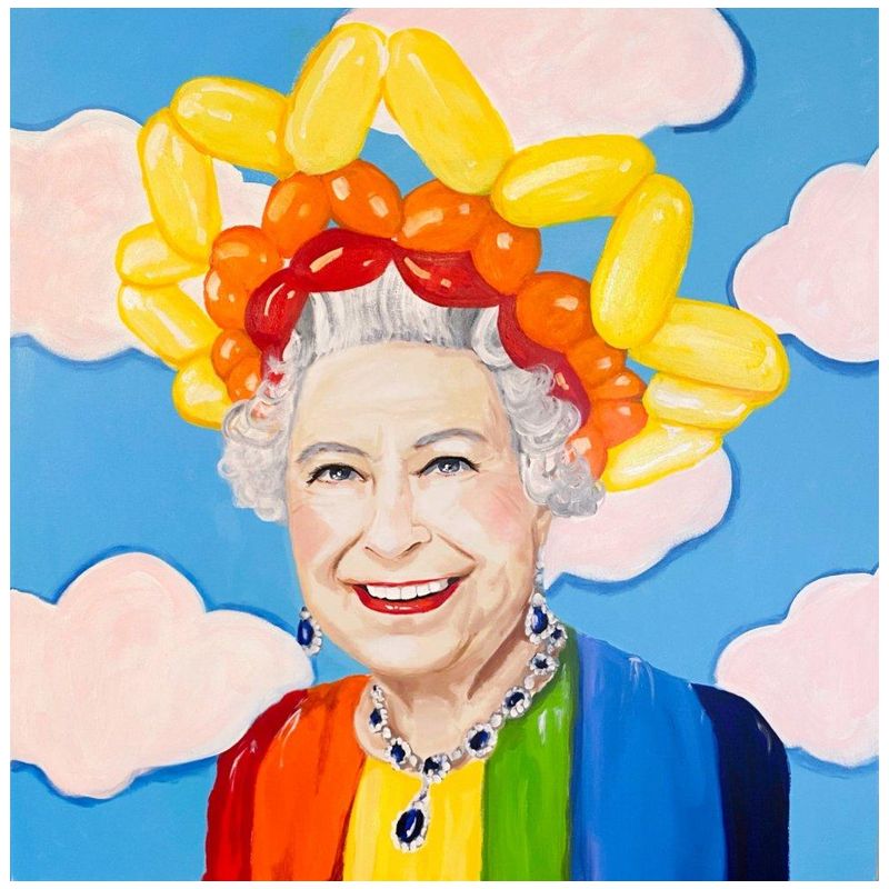 Картина Queen Elizabeth in Balloon Sunshine Crown Мульти в Омске | Loft Concept 