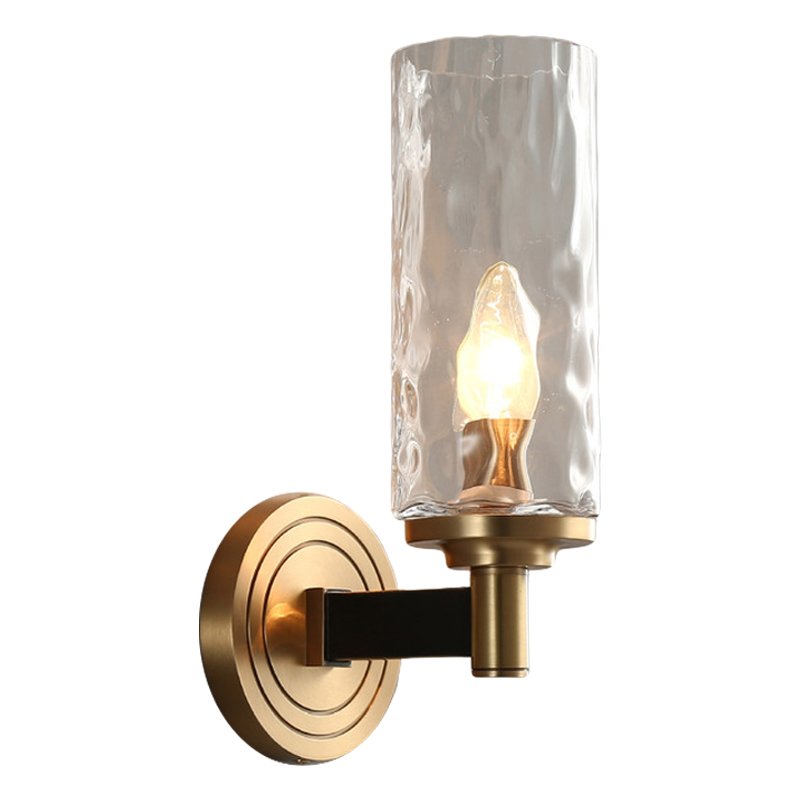 Бра LIAISON black and brass wall lamp Черный Латунь Прозрачное Стекло в Омске | Loft Concept 