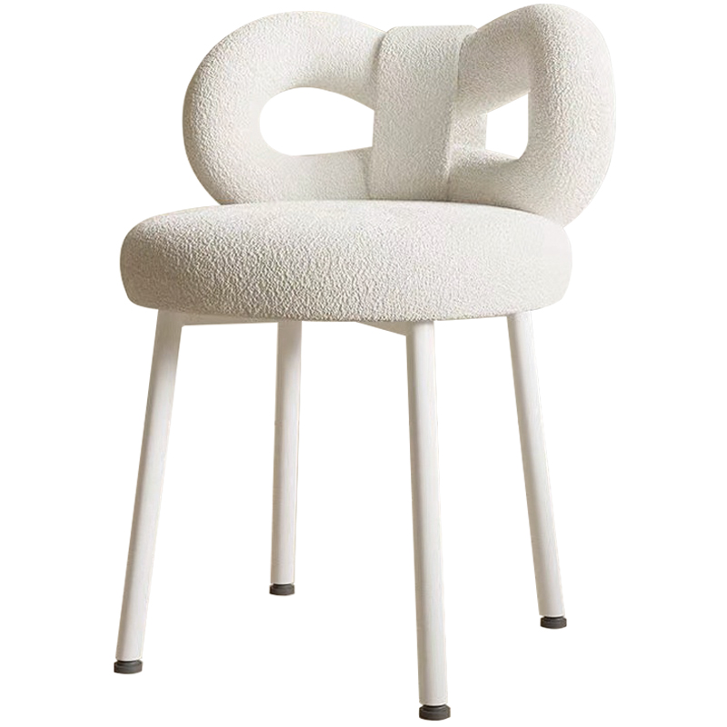 Стул Claire White Boucle Chair Белый в Омске | Loft Concept 