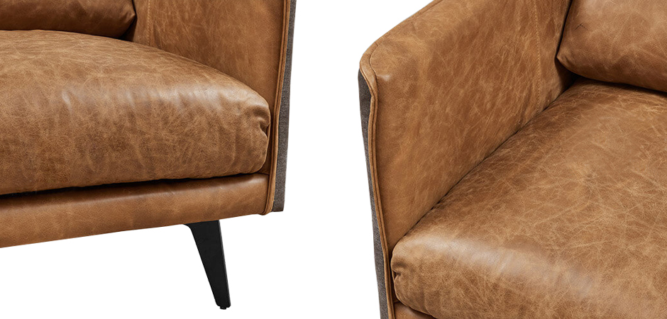 Кресло Caramel Leather & Textiles Armchair Кресло Caramel Leather & Textiles Armchair - Loft-Concept в Омске