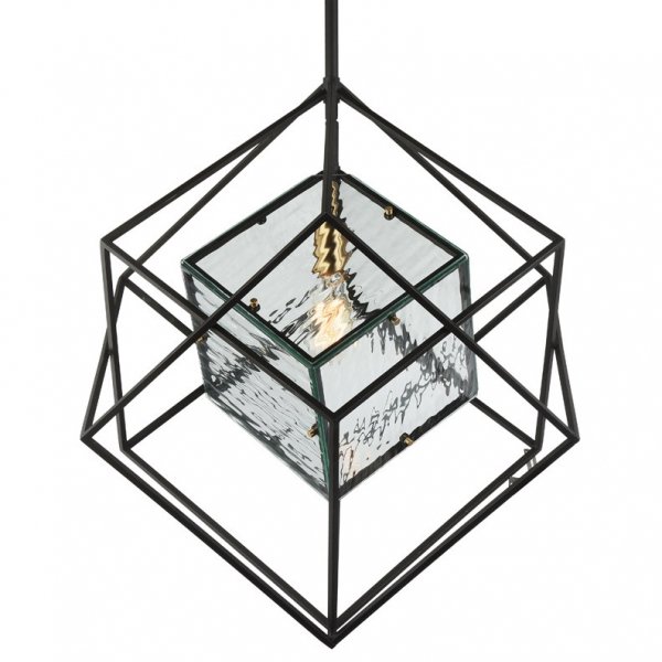 Люстра Glass Cub Pendant 61 Черный в Омске | Loft Concept 