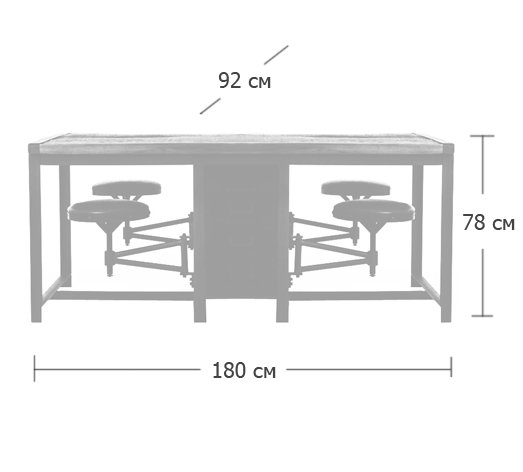 Большой рабочий стол Rupert Work Table Rustic Большой рабочий стол Rupert Work Table Rustic в Омске