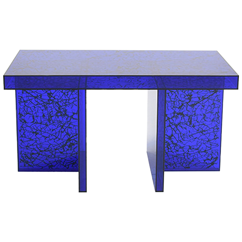 Кофейный стол Acrylic Blue Gerald Coffee Table Синий Черный в Омске | Loft Concept 