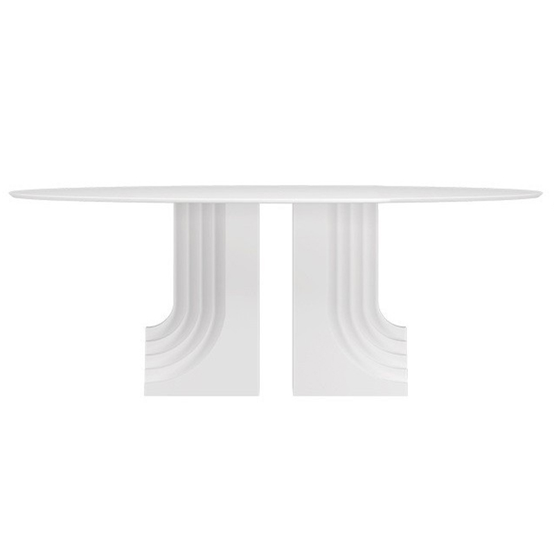 Обеденный стол Carlo Scarpa Oval Dining Table Белый в Омске | Loft Concept 