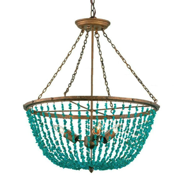 Люстра Turquoise Stone Chandelier Бирюзовый в Омске | Loft Concept 