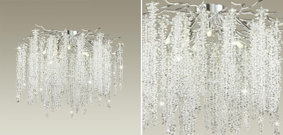 Люстра Хрустальная Fairy Tree Silver на 8 ламп Люстра Хрустальная Fairy Tree Silver на 8 ламп - Loft-Concept в Омске
