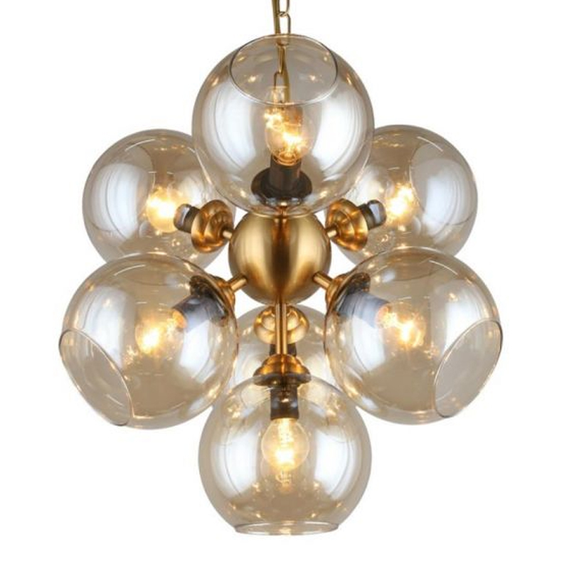 Люстра с дымчатым стеклом Bubble Glass Bronze Люстра с дымчатым стеклом Bubble Glass Bronze - Loft-Concept в Омске