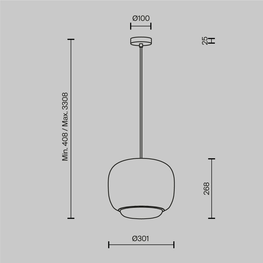 Подвесной светильник Brio Белый 3000К 20Вт в Омске