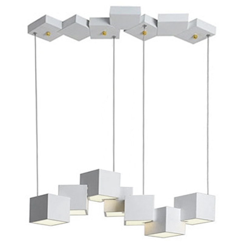 Дизайнерский светодиодный светильник Белый Eight Squares Lamp Белый в Омске | Loft Concept 