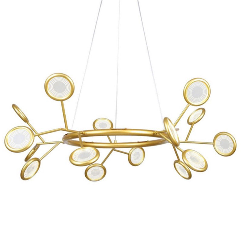 Люстра Gold Bendik Lighting Прозрачный Золотой в Омске | Loft Concept 