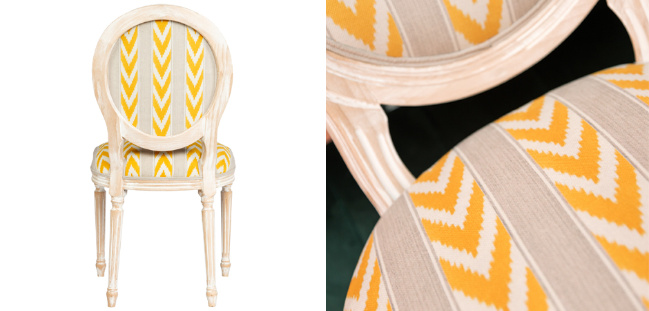 Стул Ikat Pattern с желтым узором Стул Ikat Pattern с желтым узором - Loft-Concept в Омске