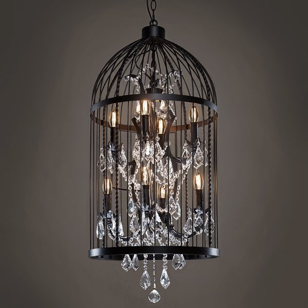 Люстра Steampunk Birdcage Chandelier 45 black Черный в Омске | Loft Concept 