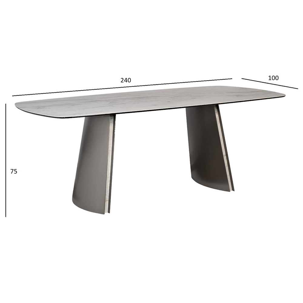 Стол обеденный прямоугольный керамический Ceramic Dining Table в Омске