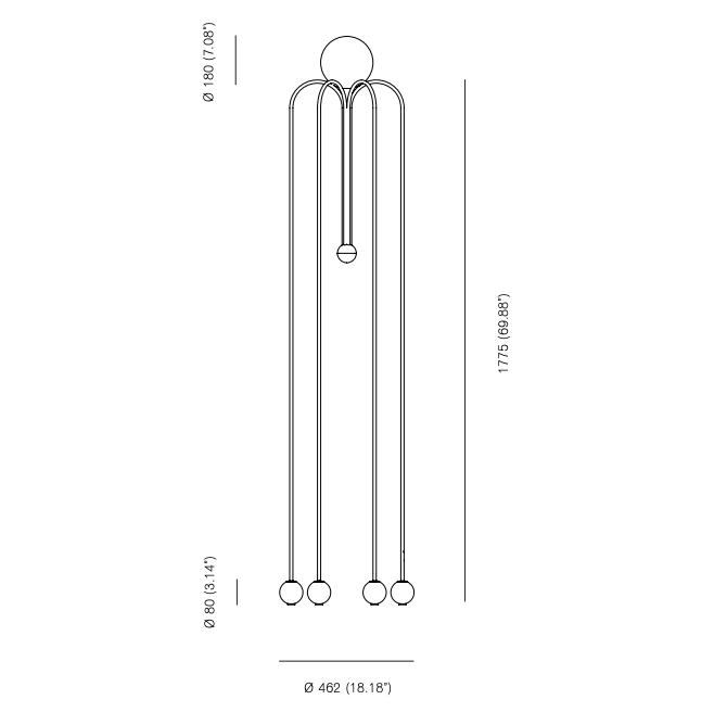 Торшер Michael Anastassiades Fontana Amorosa  Bellagio в Омске