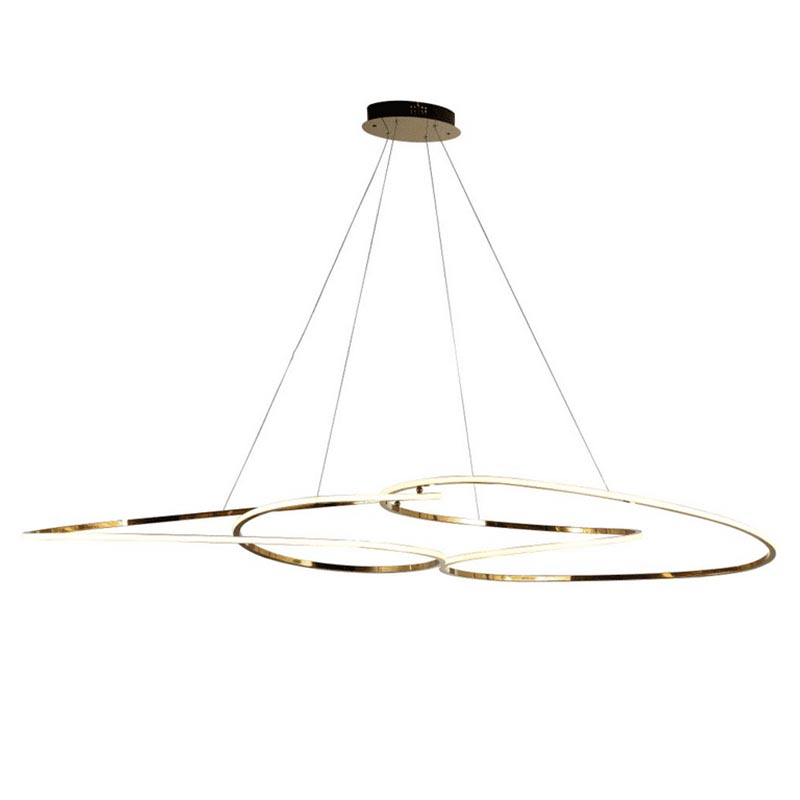 Люстра Adenor Ring Horizontal Gold Chandelier Золотой в Омске | Loft Concept 