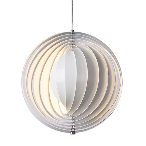 Подвесной светильник Led Pendant Rotates Space Ball Metal Белый в Омске | Loft Concept 