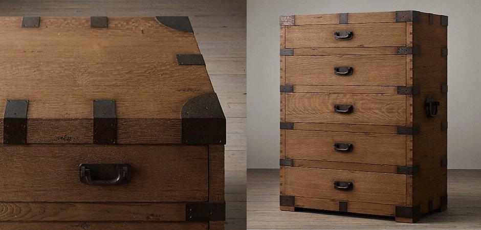 Комод в винтажном стиле Vintage Antique Oak Tall Комод в винтажном стиле Vintage Antique Oak Tall - Loft-Concept в Омске
