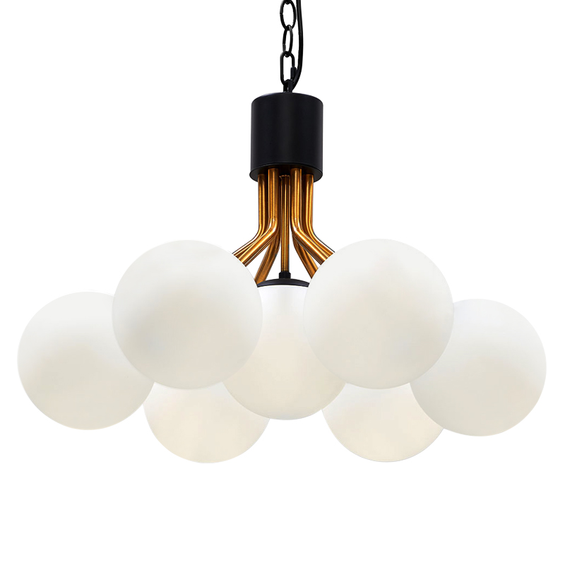 Люстра Berries Chandelier White Balloons Bronze Black 7 Белый Бронза Черный в Омске | Loft Concept 