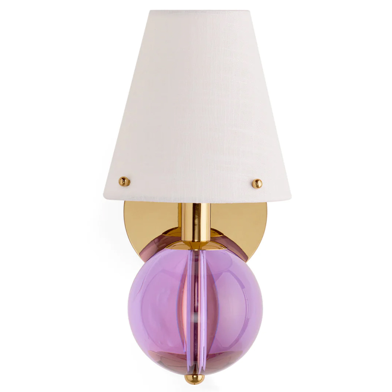 Бра BELVEDERE SCONCE Jonathan Adler Pink Золотой Белый Сиреневый в Омске | Loft Concept 