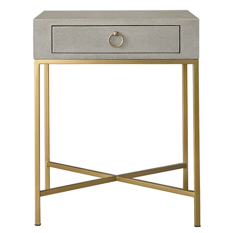 Gaston Stingray Texture Gray Side Table Приставной стол серый скат Золотой Серый в Омске | Loft Concept 