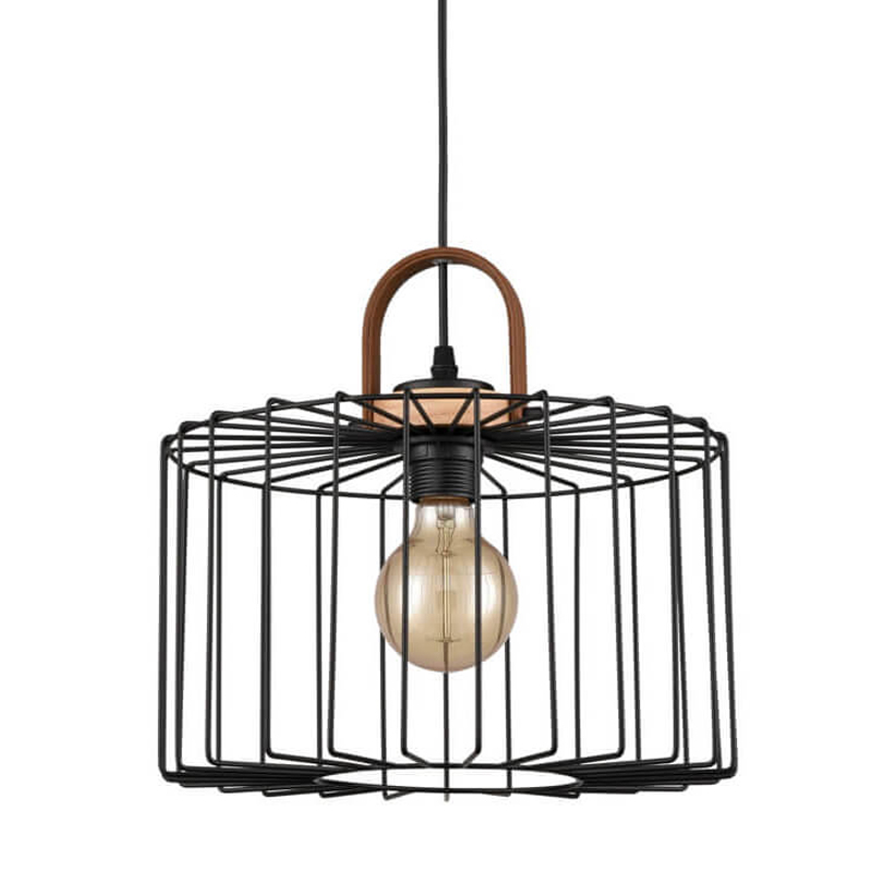 Подвесной светильник Cage Wire Color black D32 Черный в Омске | Loft Concept 