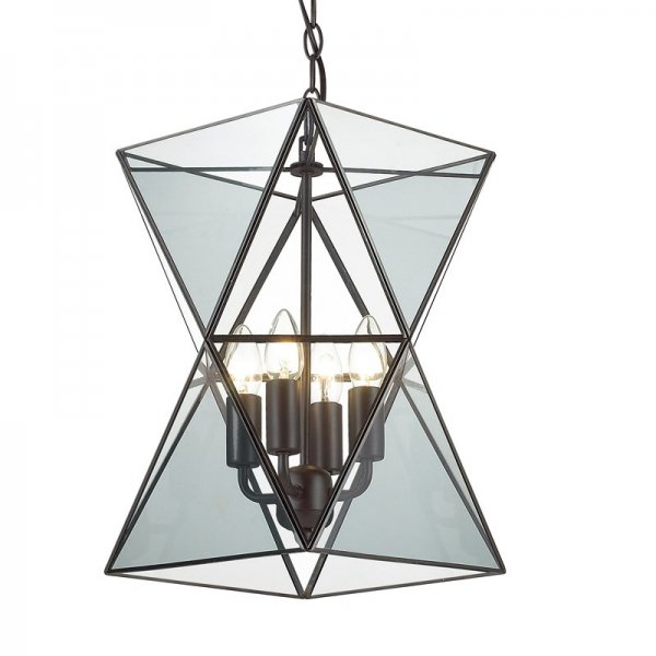 Люстра PolyPyramid Glass Pendant 4 Прозрачный в Омске | Loft Concept 