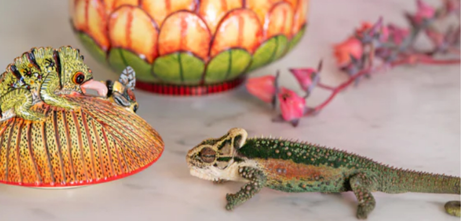 Шкатулка Хамелеон Chameleon on Floral Box Шкатулка Хамелеон Chameleon on Floral Box - Loft-Concept в Омске