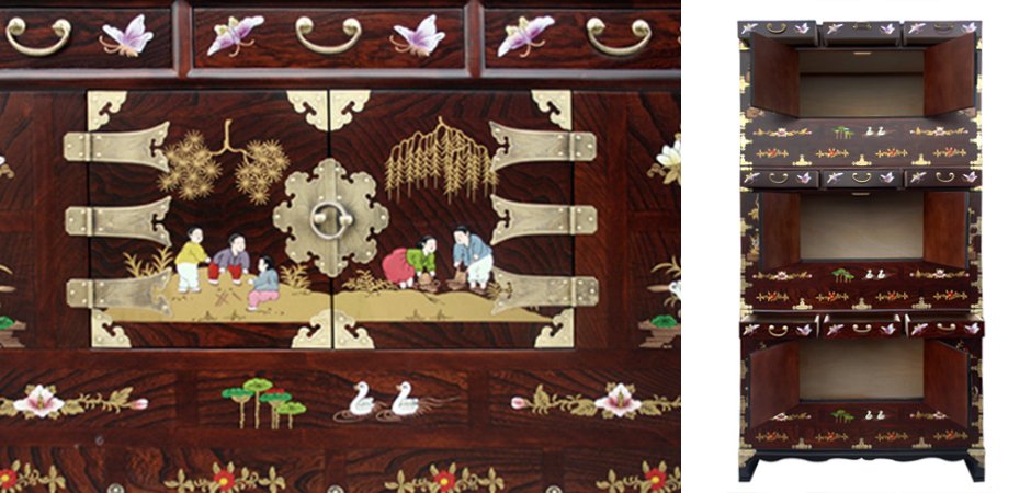 Китайский кабинетный шкаф Chinese cabinet "promenade" Китайский кабинетный шкаф Chinese cabinet "promenade" - Loft-Concept в Омске