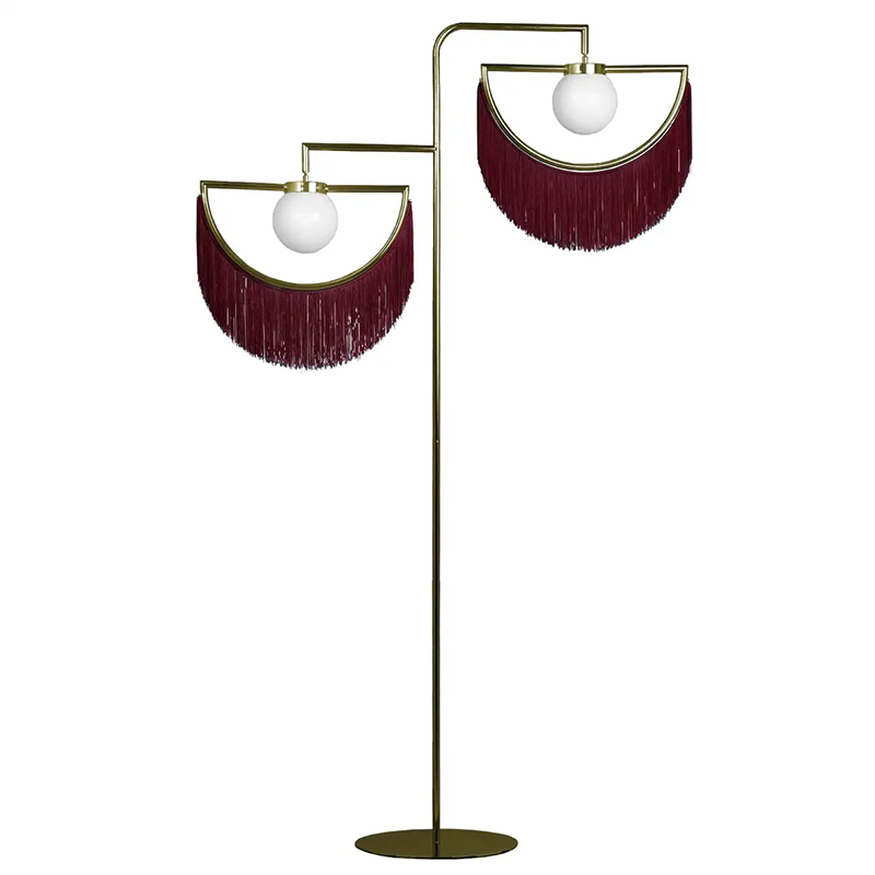 Торшер Wink Standing Lamp by Houtique Wine Золотой Бургундский красный в Омске | Loft Concept 