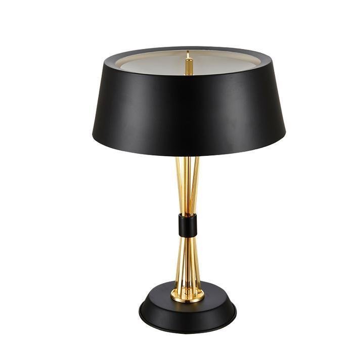 Настольная лампа MILES TABLE LAMP Delightful Глянцевое золото Черный Белый в Омске | Loft Concept 