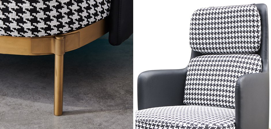 Кресло Pied de poule Gray high Armchair Кресло Pied de poule Gray high Armchair - Loft-Concept в Омске